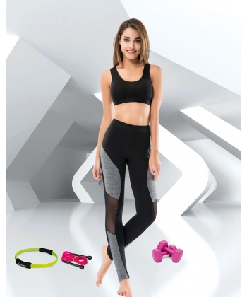 Beruflic Transparan Sporcu Kadın Tayt 0546