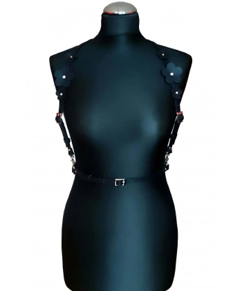 Çiçek Detaylı Çık Göğüs Harness - Brf906