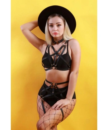 Fantazi Deri Jartiyer Takım - Brf752