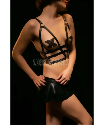 Fantazi İç Giyim Deri Harness - Brf442