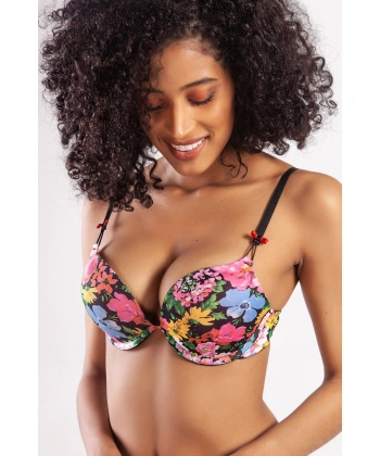 Garden Heavy Push Up Bra, Siyah Konforlu Ve Şık Sütyen