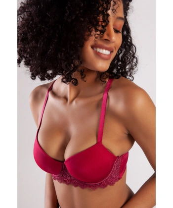 Garland Big Size Plunge Bra, Şarap Rengi Konforlu Ve Şık Sütyen