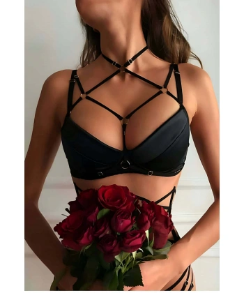 Göğüs Üzeri Seksi İnce Lastik Aksesuar - Brf292