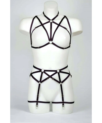 Göğüs Ve Jartiyer Kemerli Seksi Harness - Brf161