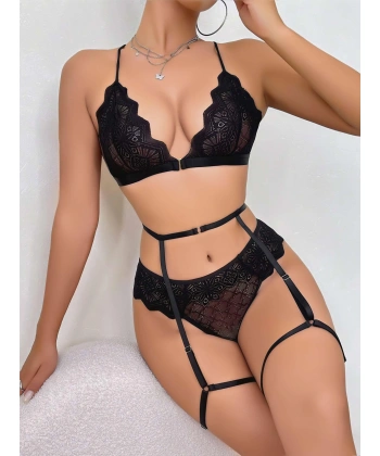 Kadın Siyah Fantezi Jartiyer 2148