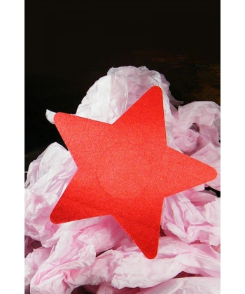 Kırmızı Yıldız Şeklinde Fantezi Göğüs Ucu Kapatıcı