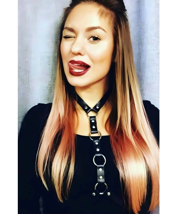 Parçalı Şık Deri Göğüs Harness - Brf307