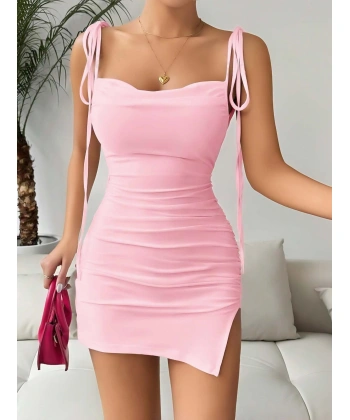 Pembe Fantezi Clup Elbisesi 6675