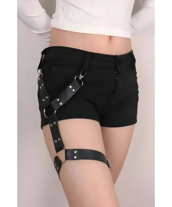 Seksi Deri Tek Bacak Aksesuarı, Bacak Kemeri - Brf1177