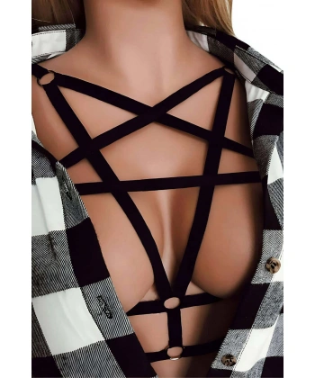 Seksi Göğüs Kafesli Harness