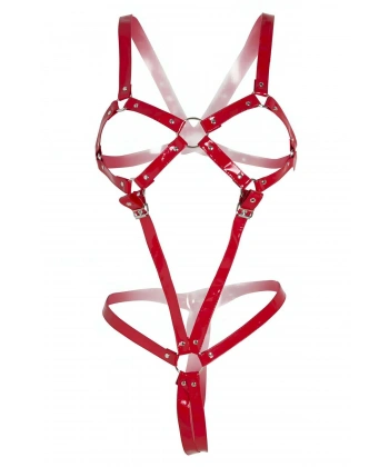 Tokalı Seksi Deri Fantazi Giyim - Brf312