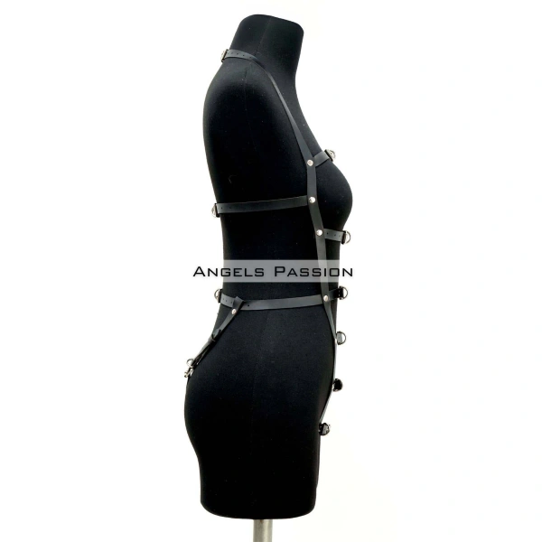 Ağı Bölgesi Açık Deri Fantezi Giyim, Deri Deri Body Harness - Brf790