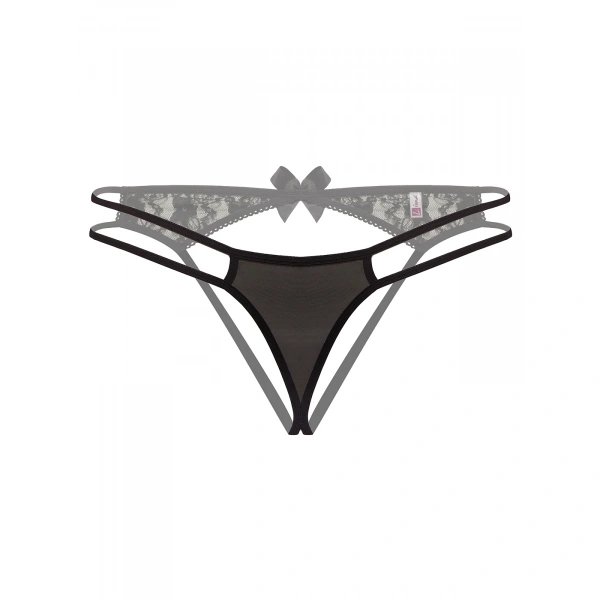 Beruflic Arkası Açık Siyah Büyük Beden Fantazi String