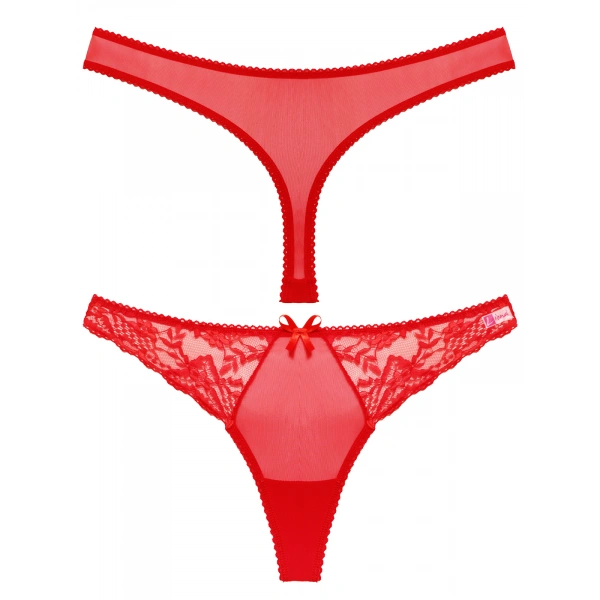 Beruflic Kırmızı Dantelli Fantezi G String Külot