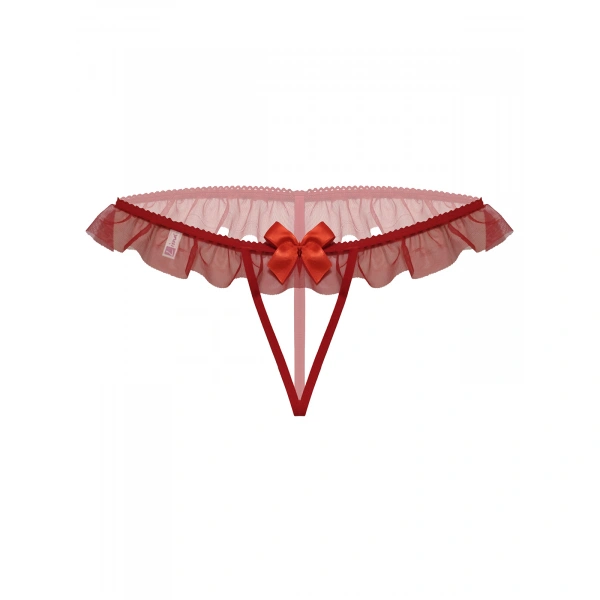 Beruflic Kırmızı Dantelli Taşlı Kadın Fantezi Külot