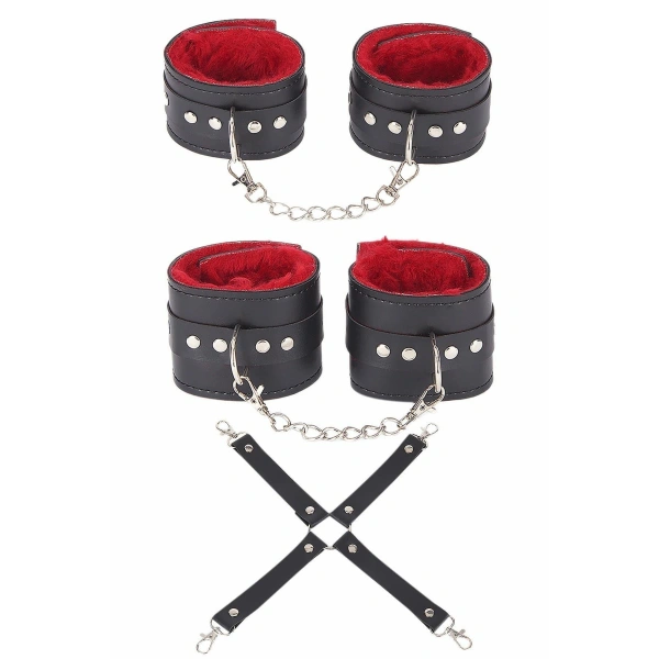 Beruflic Siyah Kırmızı Harness Fantezi Aksesuar Set