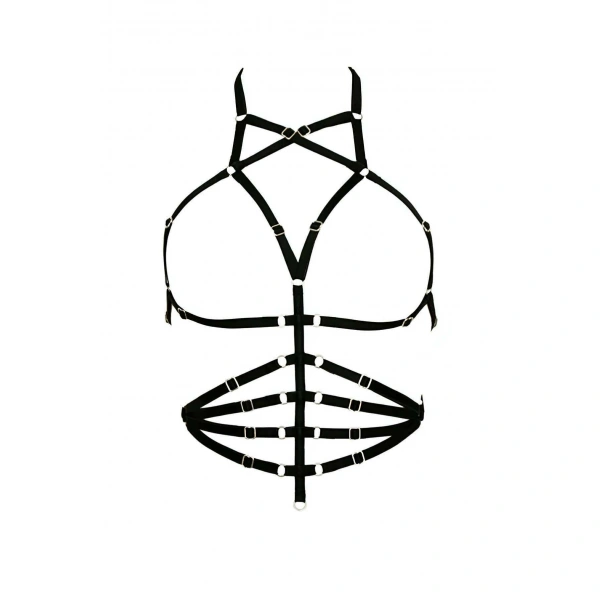 Göbek Üstü Sıralı Seksi Harness - Brf160