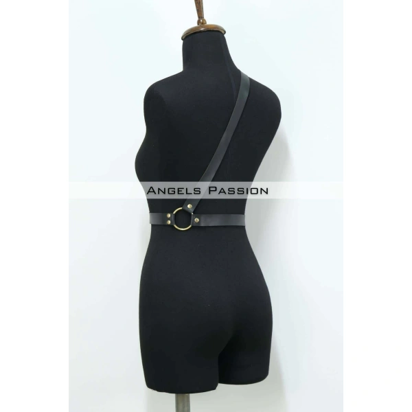 Göğüs Üzeri Tek Askılı Deri Bel Kemeri, Seksi Aksesuar - Brf1183_kopya(1)