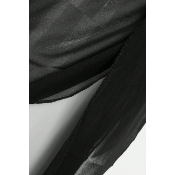 Kadın Siyah Beyaz Transparan Belden Bağlamalı Pareo 2li