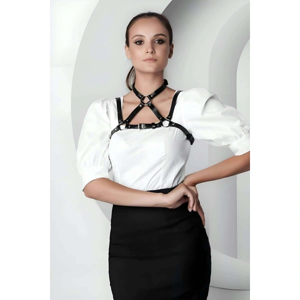 Şık Crop Yaka Harness, Giysi Üzeri Tamamlayıcı Yaka Aksesuar - Brf1290