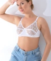 Beyaz Dantelli Toparlayıcı Sütyen - 506
