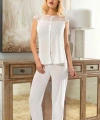 Ekru Penye Pijama Takımı - 1561