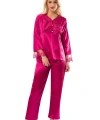 Fuşya Saten Pijama Takımı - 1595