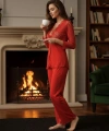 Kırmızı Penye Pijama Takımı - 1570