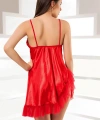 Kırmızı Saten Gecelik - M-308