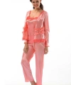 Nar Çiçeği Saten Pijama Takımı - 1413