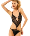 Siyah Dantelli Bodysuit - 975