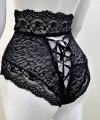 Siyah Dantelli Yüksek Bel Külot Venüs-k1013