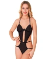 Siyah Lcralı Tül Bodysuit - 931