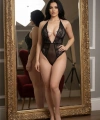 Siyah Taşlı Bodysuit - 890