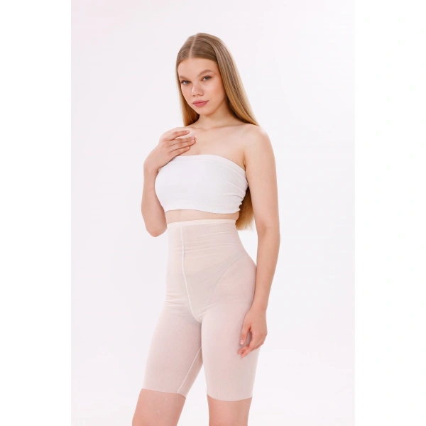 Freshness 0007 Lazer Kesim Tül Yüksek Bel Şort Korse