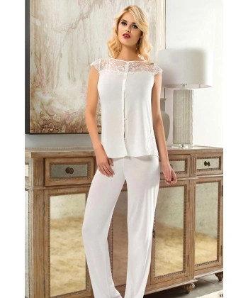 Ekru Penye Pijama Takımı - 1561
