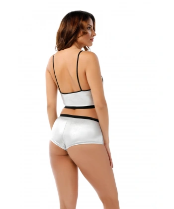 Gri Deri ( Lame ) Gecelik - 432