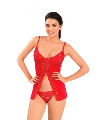 Kırmızı Atlet Külot Takım - 3016