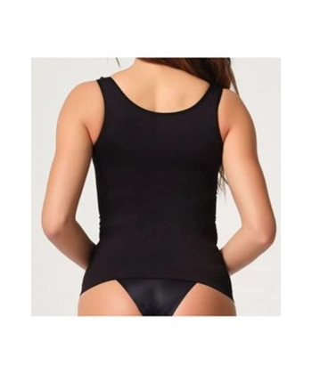 Siyah Kadın Dikişsiz Atlet Korse - 776