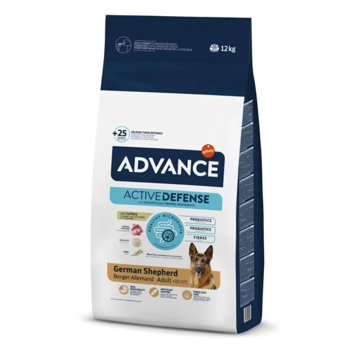 Advance Alman Kurtları İçin Hindili Köpek Maması 12 kg