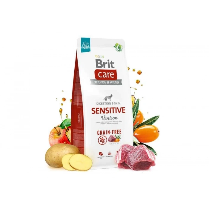 Brit Care Grain Free Sensitive Geyik Etli ve Patatesli Tahılsız Köpek Maması 3 Kg