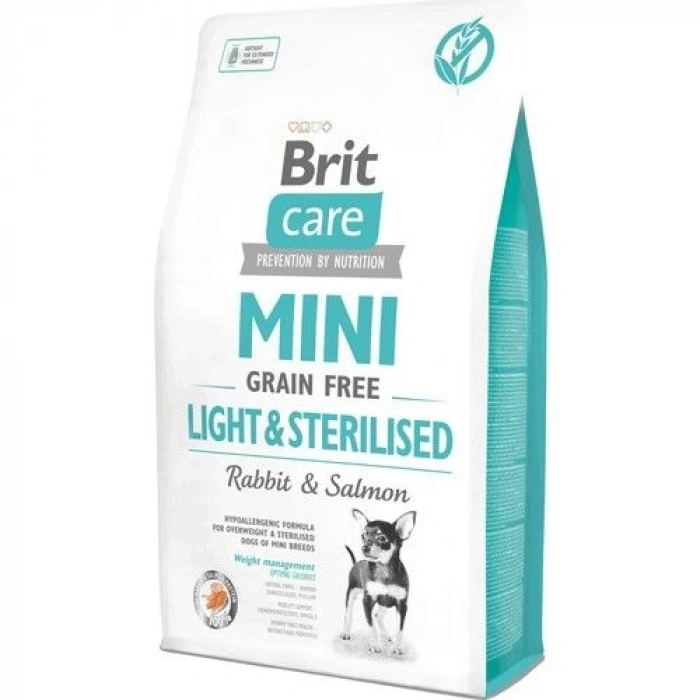Brit Care Mini Light Kısırlaştırılmış Küçük Irk Tavşanlı Köpek Maması 2 Kg