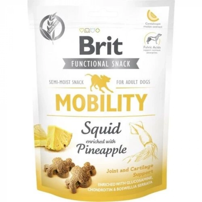 Brit Functional Snack Mobility Kalamar ve Ananaslı Köpek Ödül Maması 150 Gr