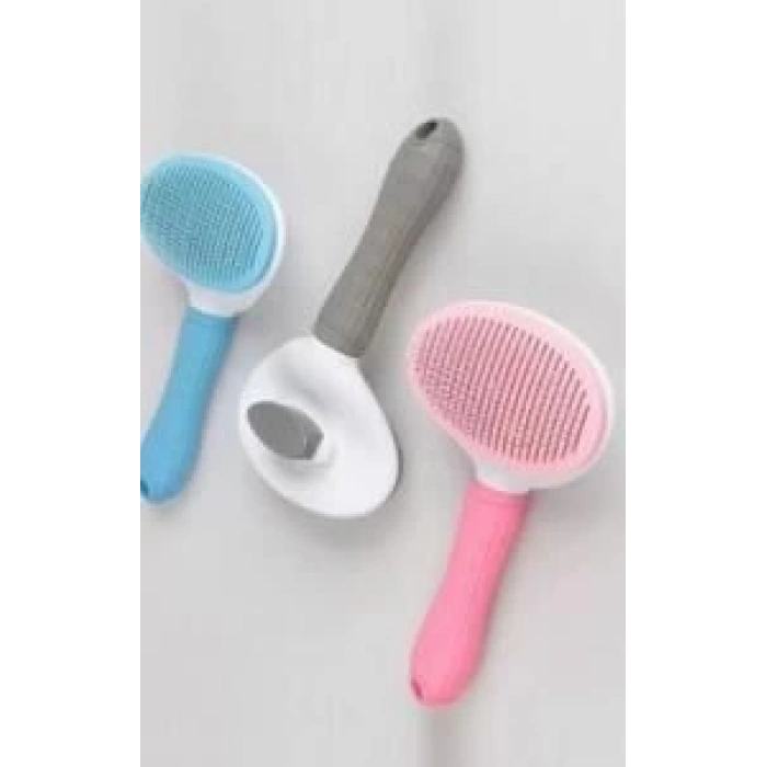 Büyük Boy Kedi Ve Köpek Basmalı Tarak Pembe