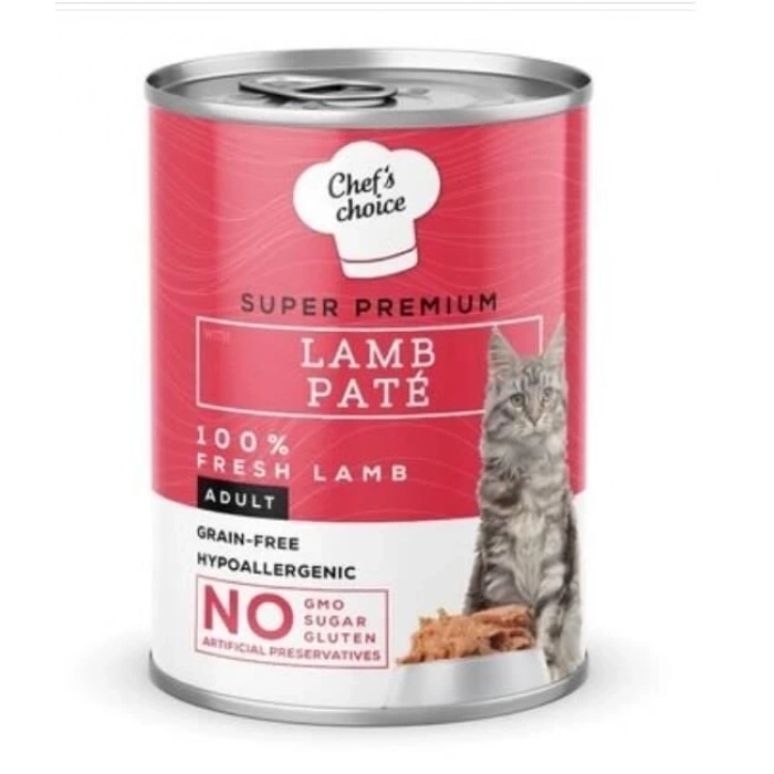 Chefs Choice Kuzulu Tahılsız Ezme Kedi Yaş Maması 400 Gr