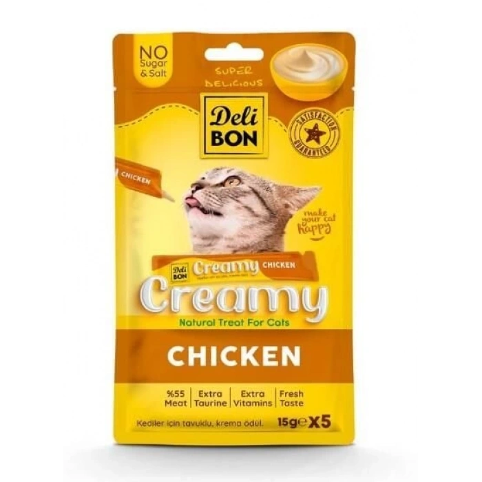Delibon Creamy Tavuklu Kedi Ödül Maması 15 gr 5li