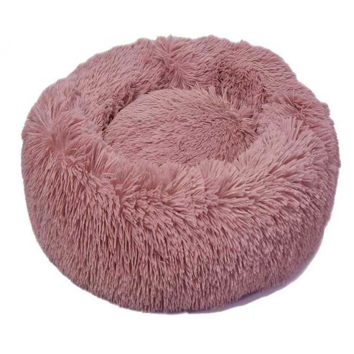 Dubex Ponchik Peluş Kedi Köpek Yatağı Pembe XL
