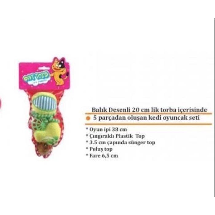 Eastland 5 Li Kedi Oyuncak Seti