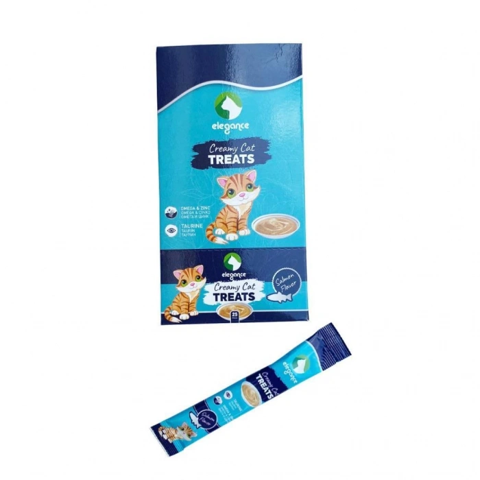 Elegance Creamy Treats Somonlu Likit Kedi Ödülü 15 Gr x 25 Adet