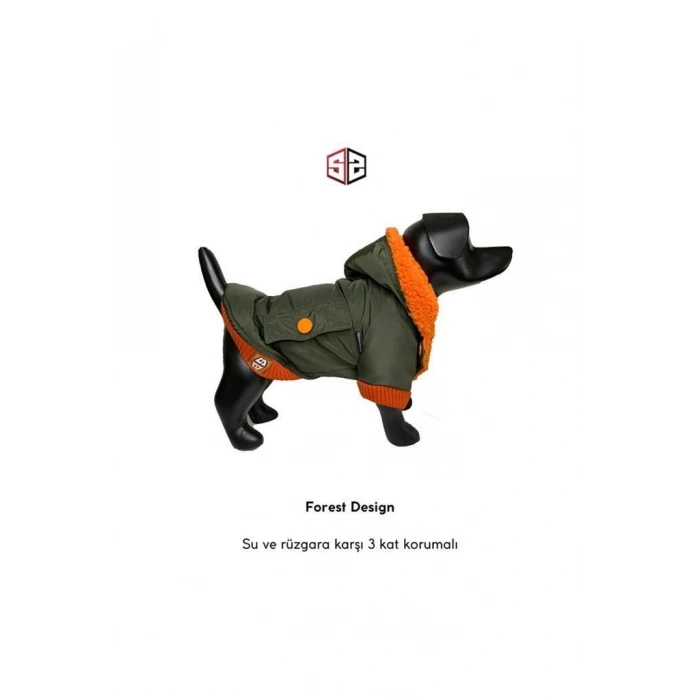 Forest Design Köpek Montu Navy Yeşil Köpek Kıyafeti